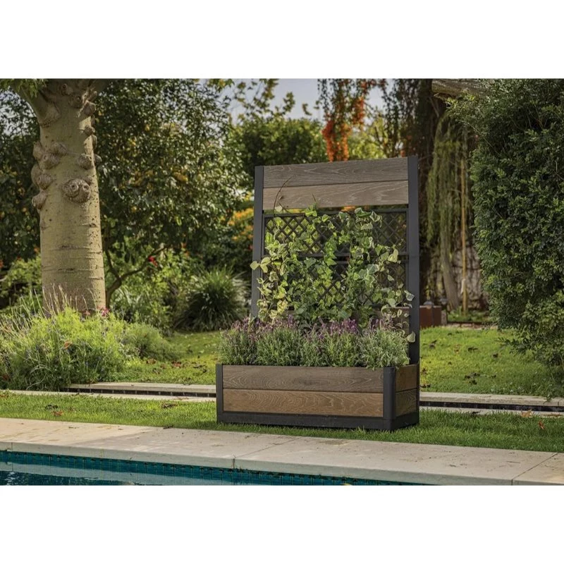 KETER Deco Tulip 110L 2-Rombu Riekstkoka Režģa Puķu Pods