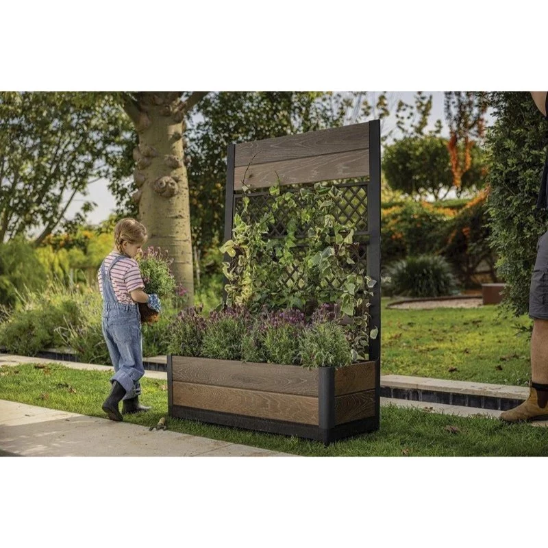 KETER Deco Tulip 110L 2-Rombu Riekstkoka Režģa Puķu Pods