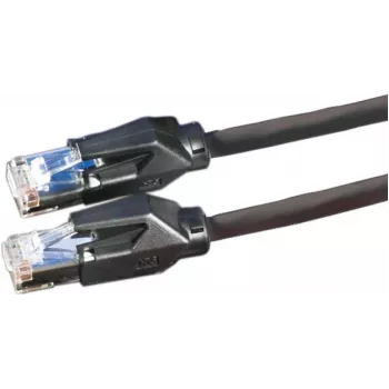 Dätwyler 21.05.0005 Cat 6 S/FTP savienojuma kabelis, RJ-45 tēviņš uz RJ-45 tēviņš, 0,5 m, melns, LSZH, 10 Gbps