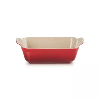 LE CREUSET Taisnstūra cepšanas trauks Heritage keramika 19x14cm / 1.1L sarkans