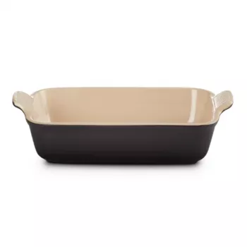 Le Creuset taisnstūra Heritage keramikas cepamtrauks 26x19cm / 2,4L melns