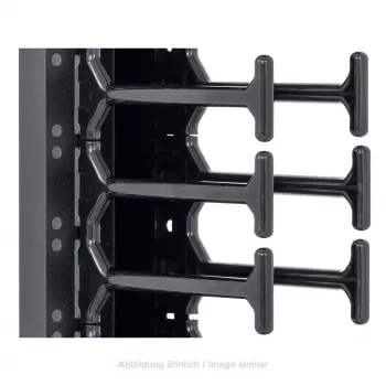 TRITON RAB-VP-H10-X1 vertikāls kabeļu pārvaldības panelis 10U, divrindu ķemme, melns
