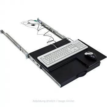 Triton RAB-UP-X40-A1 19 inch izvelkamais plaukts klaviatūrai un pelei ar teleskopiskām sliedēm, 1.5U