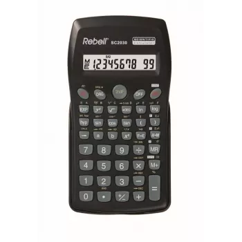 REBELL RE-SC2030 BX zinātniskais kalkulators, 240 funkcijas, 2 rindu LCD, melns