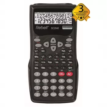 REBELL RE-SC2040 BX zinātniskais kalkulators, 240 funkcijas, 2 rindu LCD, melns