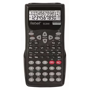REBELL RE-SC2040 BX zinātniskais kalkulators, 240 funkcijas, 2 rindu LCD, melns