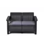 KETER dārza dīvāns divvietīgs Corfu Love Seat pelēks