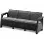 KETER Corfu Love Seat Max trīsvietīgs dārza dīvāns pelēks