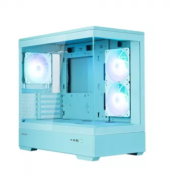 Zalman P30 V2, mATX Mini Tower datora korpuss, 3 x 120mm ARGB ventilatori, piparmētru zaļš