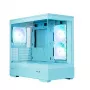 Zalman P30 V2, mATX Mini Tower datora korpuss, 3 x 120mm ARGB ventilatori, piparmētru zaļš