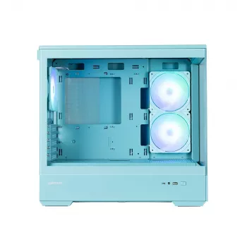 Zalman P30 V2, mATX Mini Tower datora korpuss, 3 x 120mm ARGB ventilatori, piparmētru zaļš