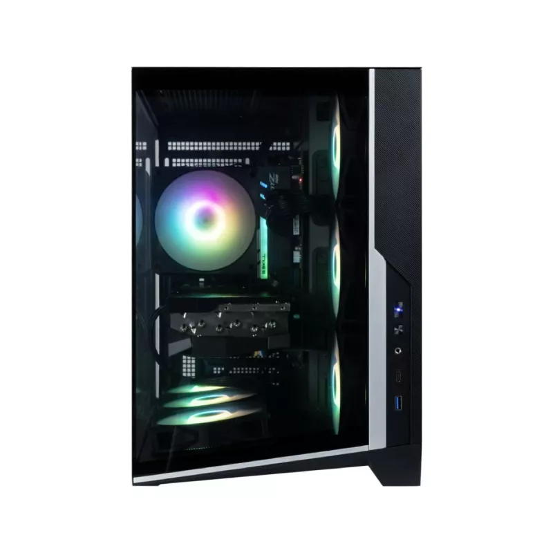 Zalman D40, ATX Mid Tower datora korpuss, 7 x 120mm ARGB ventilatori, melns