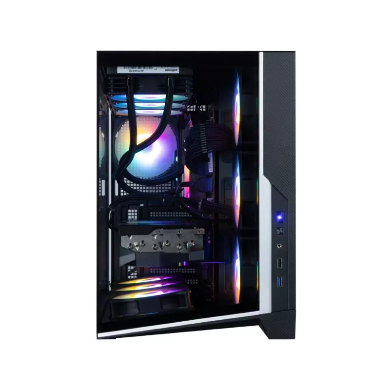 Zalman D40F, ATX Mid Tower datora korpuss, 7 x 120mm FRGB ventilatori, melns