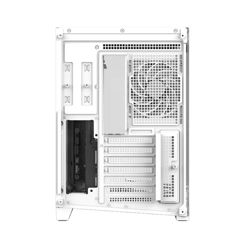 Zalman D40 White ATX vidējā torņa korpuss ar 7 ARGB ventilatori un rūdītu stiklu