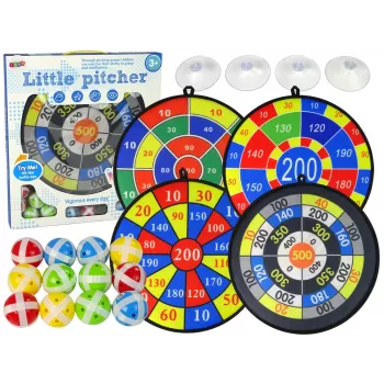 LEAN TOYS spēles komplekts šautriņu mešana 36 cm vairogs bumbiņas uz Velcro