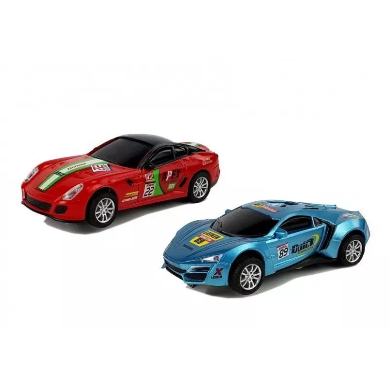 LEAN TOYS sacīkšu trase 2 mašīnas Top Turbo apgaismojums 7,6 m gara
