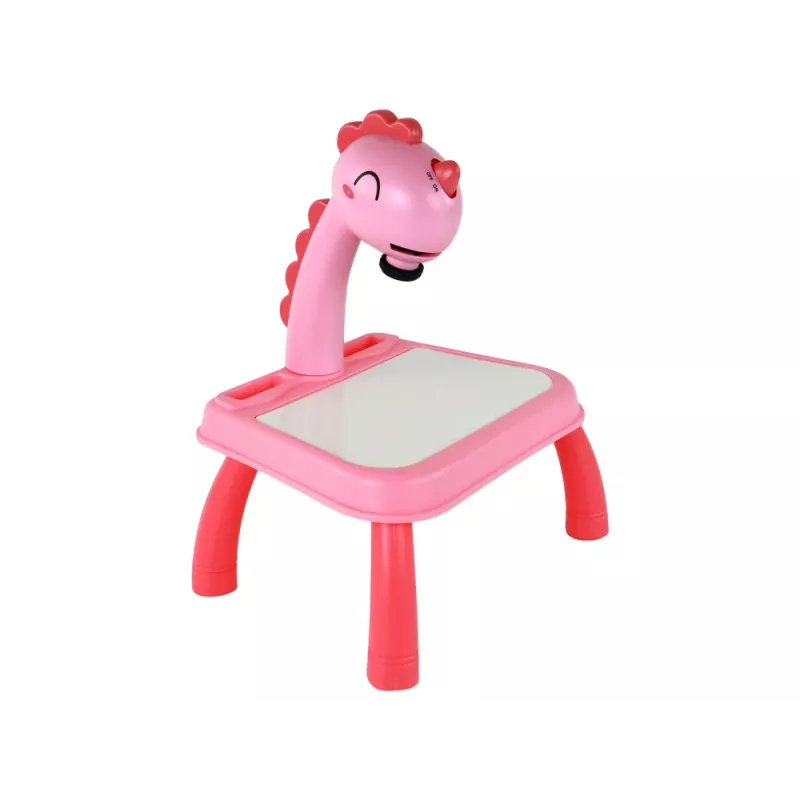 LEAN TOYS Tāfeles projektors Projektors mācīšanās zīmēt Rozā dinozaurs