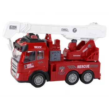 LEAN TOYS ugunsdzēsības departaments ar celtni, tālvadības modelis