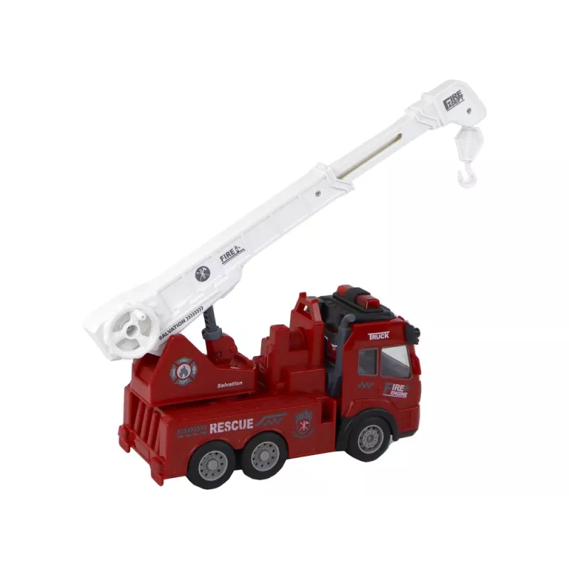 LEAN TOYS ugunsdzēsības departaments ar celtni, tālvadības modelis