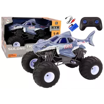 LEAN TOYS Liela bezceļa tālvadības automašīna 2.4G RC 1:6 Shark
