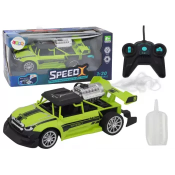 LEAN TOYS RC Sentence Car 1:20 dūmu efekts gaismas zaļa
