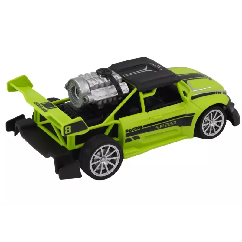LEAN TOYS RC Sentence Car 1:20 dūmu efekts gaismas zaļa