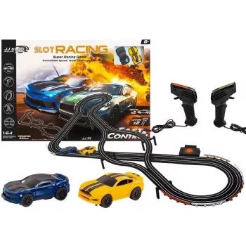 LEAN TOYS sacīkšu trase 2 mašīnas kontrolleri slot mašīnas