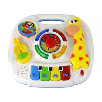 LEAN TOYS Izglītojošs interaktīvs 2in1 dēlis galds maziem bērniem