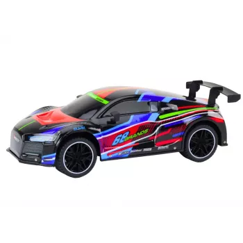 LEAN TOYS RC sporta auto 1:10 25km/h apgaismojums melns