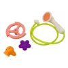 LEAN TOYS Vaļa vannas rotaļlieta 3 uzgaļi oranža