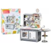 LEAN TOYS Dream Kitchen bērniem ar gaismām, skaņām, tvaika efektu un aksesuāriem, pelēka