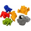 LEAN TOYS Smilšu spaiņa komplekts ar dušu, lāpstiņu, grābekli, veidnēm, dinozauriem