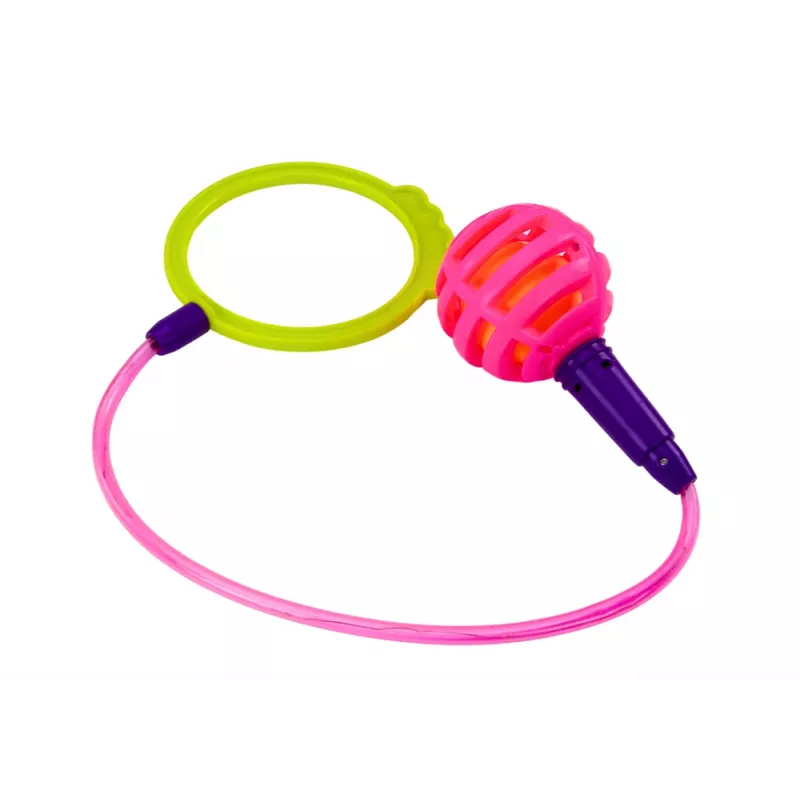 LEAN TOYS Skipper Hula Hop lecamaukla, rozā, LED