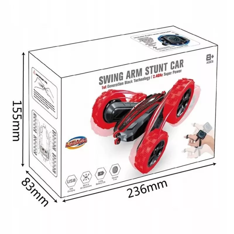 LEAN TOYS Twister triku mašīna ar žestu vadību un tālvadību, zila