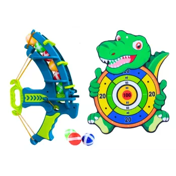 LEAN TOYS Velcro bumbiņu mērķa pūķa loka šautene