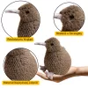 LEAN TOYS Plīša kivi putns Plīša rotaļlieta Maskots Mīkstā rotaļlieta Tumši brūns 25cm