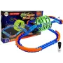 LEAN TOYS sacīkšu trase, kas spīd tumsā, ar cilpām un tālvadības automašīnu