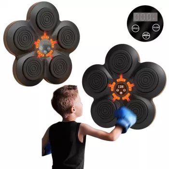 LEAN TOYS Muzikālā boksa mašīna ar Bluetooth, sienas panelis, LED apgaismojums