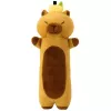 LEAN TOYS Plīša Kapibaras Maskota ar Augļu Oblongu Spilvenu Rullīti Brūns 45cm