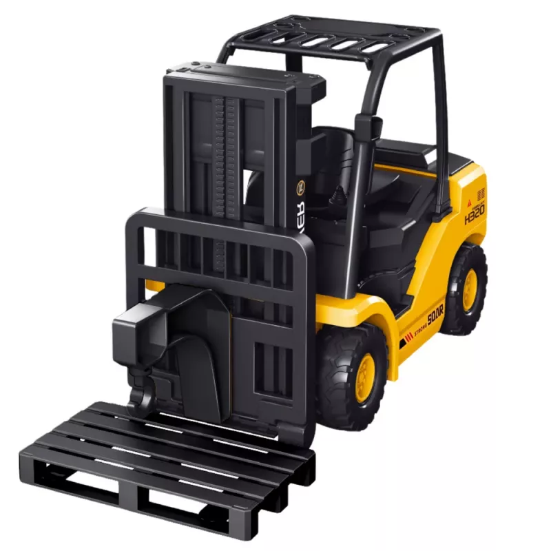 LEAN TOYS Tālvadības autokrāvējs RC 2.4G Palete Dzeltens