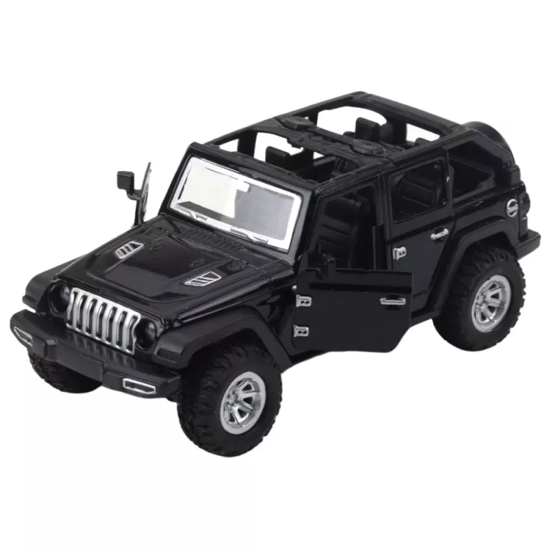 LEAN TOYS bezceļa SUV auto metāla atsperu piedziņa atveramās durvis asorti