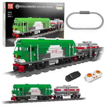 LEAN TOYS Konstruktoru klucīši Tālvadības tanks vilciens RC 1090 gab.