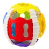 LEAN TOYS Sensorā bumbiņa zīdaiņiem, gumijas, ar gaismām un skaņām, krāsaina