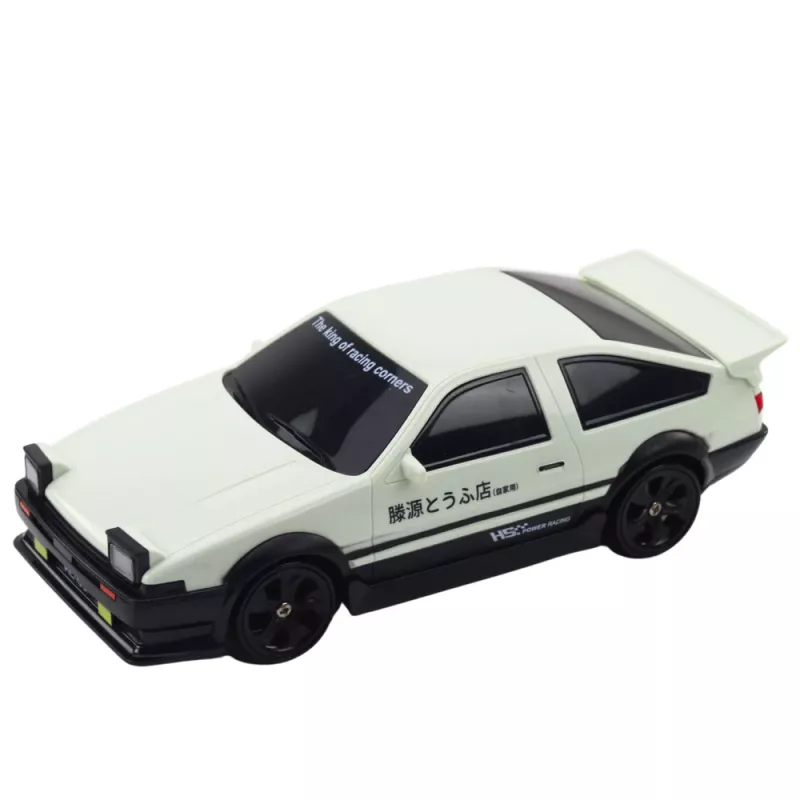 LEAN TOYS Drifta sporta auto ar maināmiem riteņiem, tālvadības RC 4WD, balts
