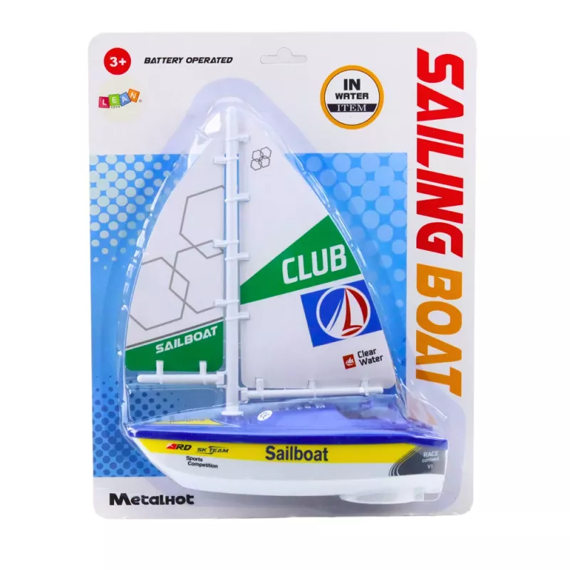 LEAN TOYS buru laiva ūdens laiva ar bateriju darbināma turbīnas piedziņa zila
