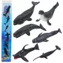 LEAN TOYS Mini figūru komplekts Jūras dzīvnieki Zīdītāji Orka Foto Delfīns 6-8cm 6gab