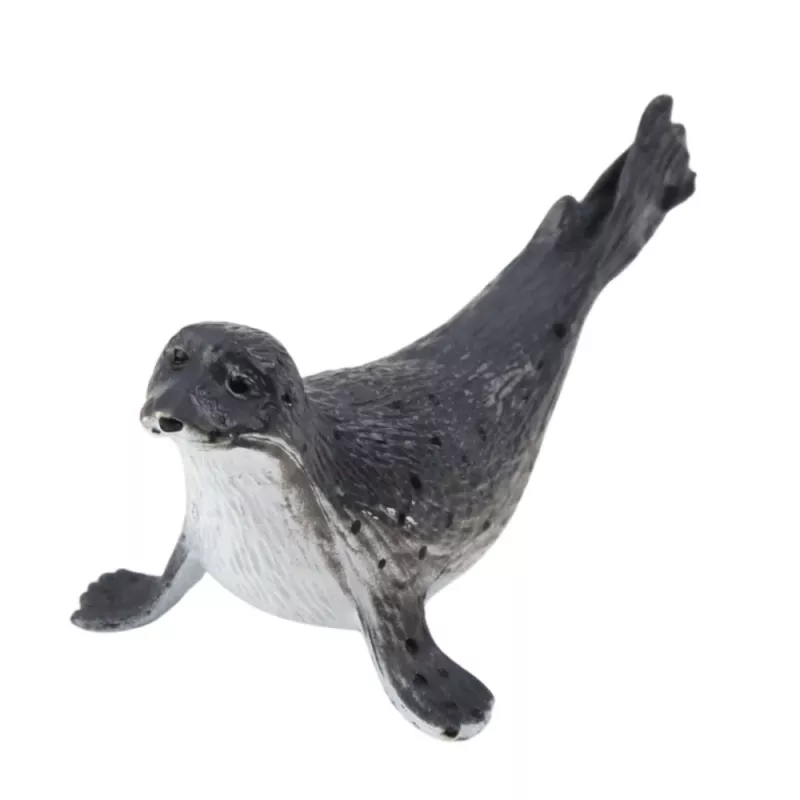 LEAN TOYS Mini figūru komplekts Jūras dzīvnieki Zīdītāji Orka Foto Delfīns 6-8cm 6gab