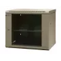 EMITER EM/AS6409X 9U sienas montāžas tīkla skapis 600x450x500 mm ar rūdīta stikla durvīm