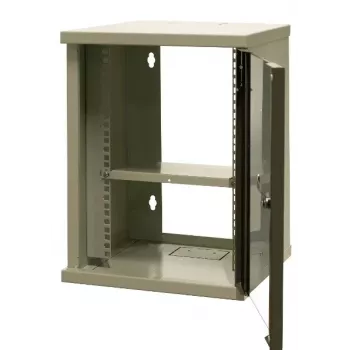 EMITER EM/SOHO-9U 10 inch 9U sienas montāžas tīkla skapis ar stikla durvīm, 325×330×445 mm, melns