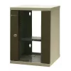 EMITER EM/SOHO-9U 10 inch 9U sienas montāžas tīkla skapis ar stikla durvīm, 325×330×445 mm, melns